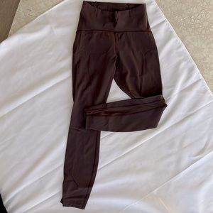 Lululemon train times pant 7/8 size 4 — dark plum color